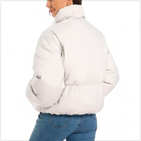 Orolay Womens Winter Oversized Short Down Jacket Crop Zip Puffer Coat NWT New XS - Picture 3 of 7